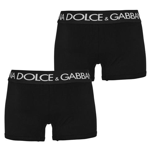 DOLCE AND GABBANA - Men's Large Text 2 Pack Boxers