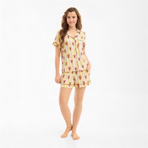 Chelsea Peers - Women's Shorts and Short-Sleeve Top Pyjama Set