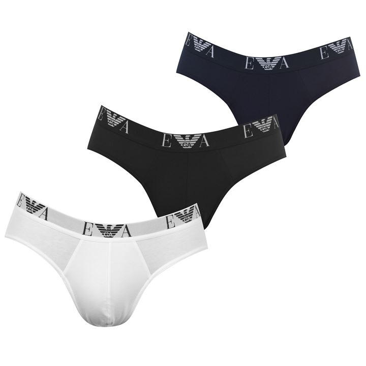 Emporio Armani Men's Black 3 Pack Briefs