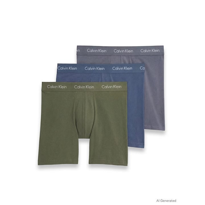 Calvin Klein Men's Blue Calvinklein 3 Pack Boxer Briefs
