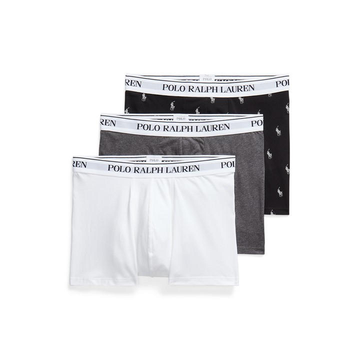 Polo Ralph Lauren Men's Black 3-Pack Cotton Trunks - Size 2XL