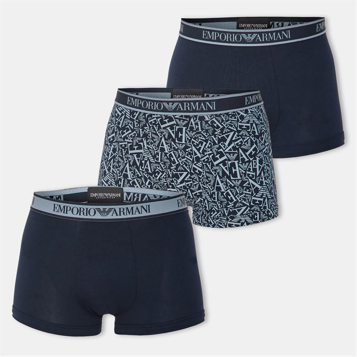 Emporio Armani Men's Multi Core 3 Pack Boxer Shorts Large