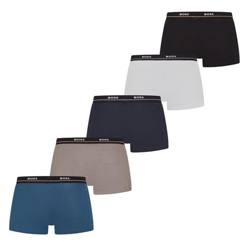 Boss - Mens BOSS Bodywear 5 Pack Boxer Trunks with Logo Detail
