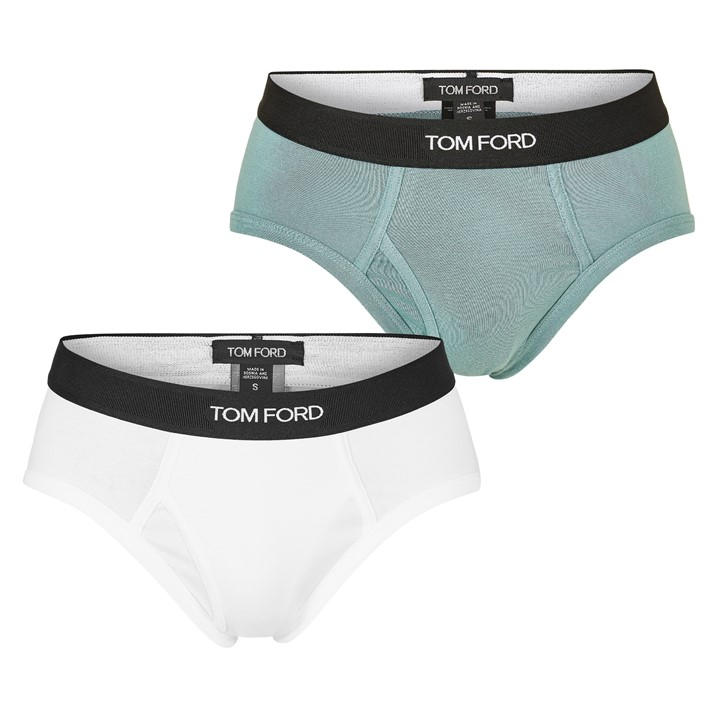 Tom Ford Men's Multi Plain Cotton Briefs, 2-Pack