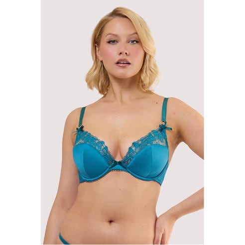 Playful Promises - Mariposa Teal Butterfly Embroidery Bra
