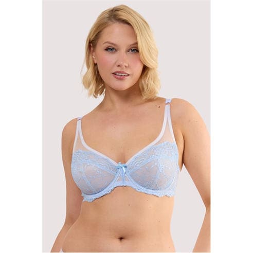 Playful Promises - Stephanie Peach & Blue Lace High Apex Bra