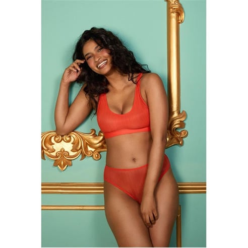 Playful Promises - Veronica Red Microstripe Crop Bra