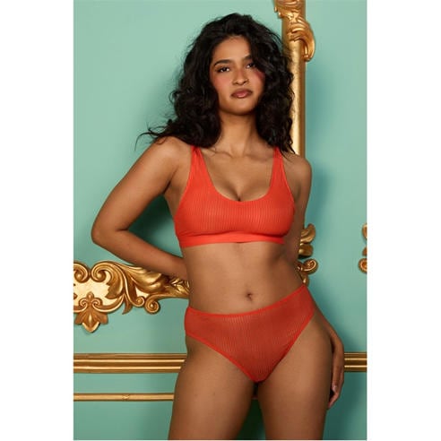 Playful Promises - Veronica Red Microstripe Hipster Brief