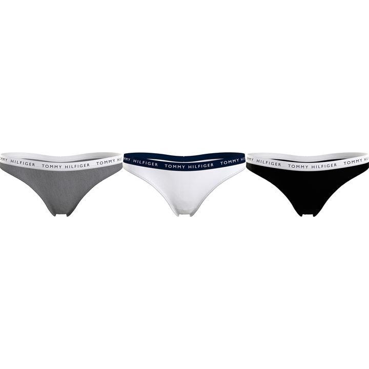 Tommy Hilfiger Women's Multi Tommy Bodywear 3 Pack Thong Briefs