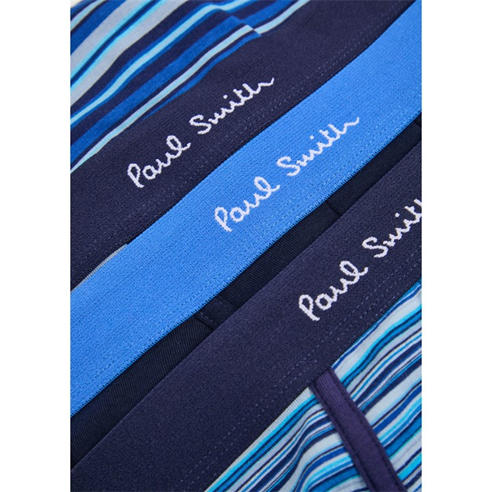 Paul Smith - Men's Striped Cotton 3 Pack Trunks