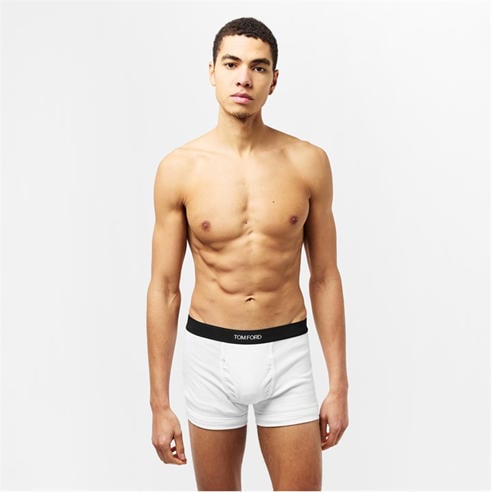 TOM FORD - Men's Plain Cotton Boxer Briefs 2-Pack