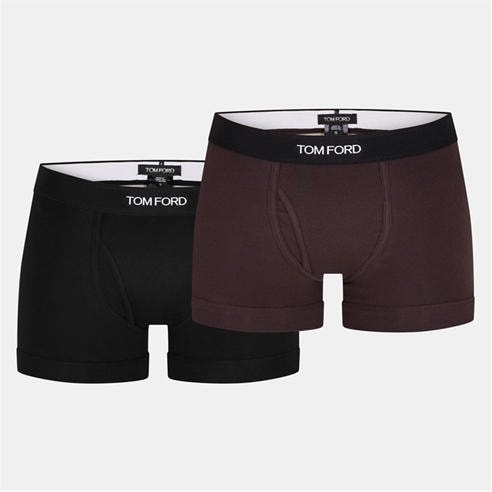 TOM FORD - Men's Plain Cotton Boxer Briefs 2-Pack
