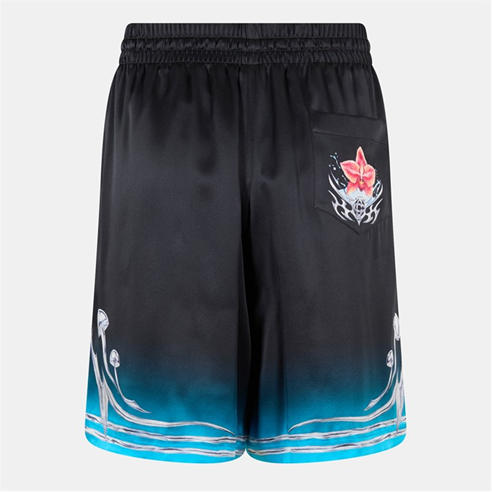 CASABLANCA - Men's Blades Silk Relaxed Fit Woven Tracksuit Shorts