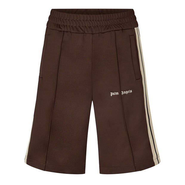 Black - PALM ANGELS - Men's Woven Tracksuit Shorts