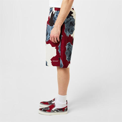 Undercover - Men's Rose Print Taffeta Tracksuit Shorts