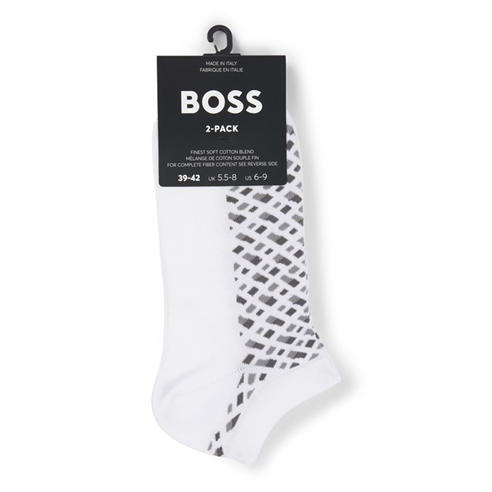 Boss - Mens BOSS Bodywear 2-Pack Ankle Socks with Logo Detail