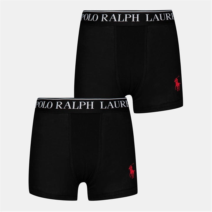 Polo Ralph Lauren Boys Black 2 Pack Stretch Boxer Briefs - S Boys