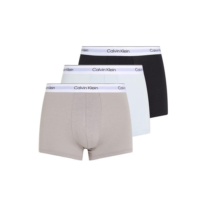 Calvin Klein Men's Grey 3-Pack Logo Trunks Large
