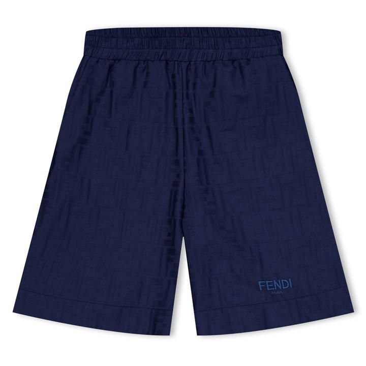 Fendi Boys Blue Logo Shorts Juniors