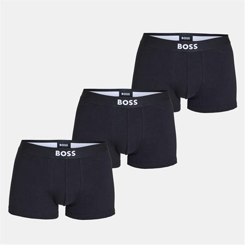 Boss - Mens BOSS 3 Pack Boxers with Logo Waistband