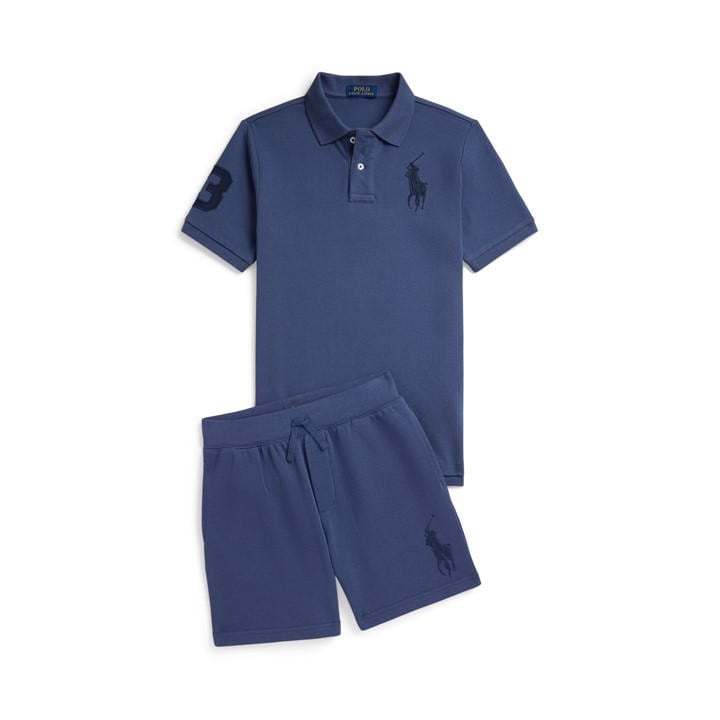 Polo Ralph Lauren Boys Blue Kids' Fleece Jogger Shorts - 9 - 10 Years