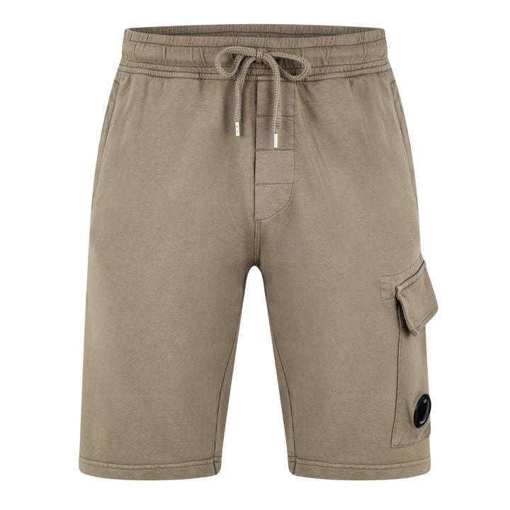 Cp Company Men's Brown Micro Lens Fleece Shorts 2XL
