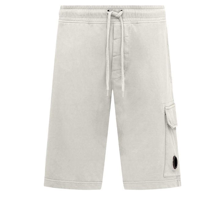 Cp Company Men's Grey Micro Lens Fleece Shorts 2XL