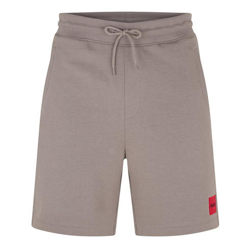 Hugo - Mens HUGO Jogger Fleece Shorts with Logo Detail - Soft Cotton-Blend Jersey