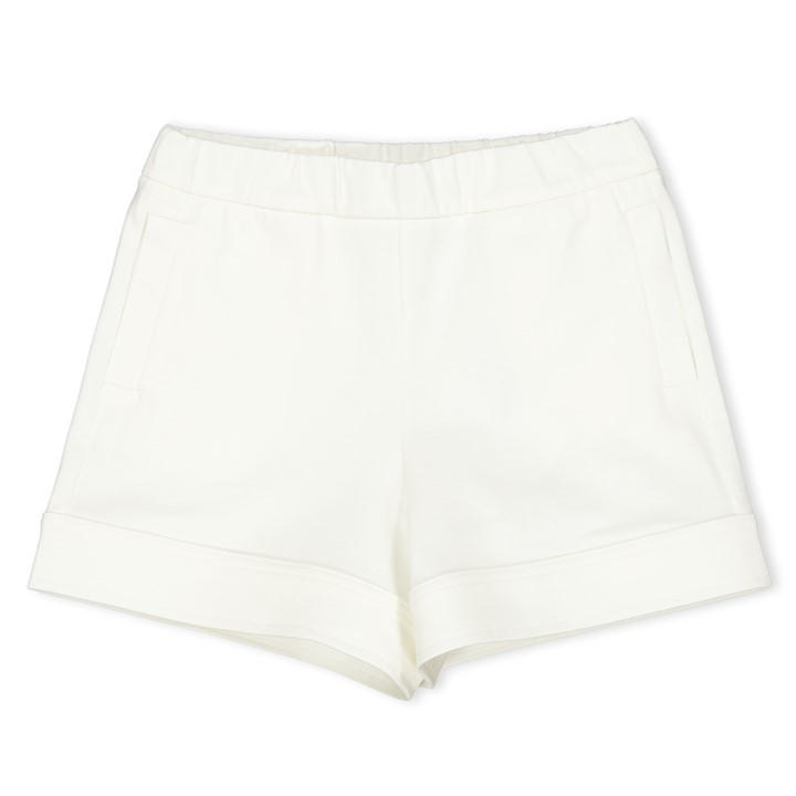 Moncler Girls White Kids' Fleece Jogger Shorts