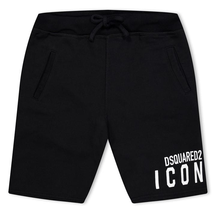 Dsquared2 Boys Black Icon Logo Shorts Size 7