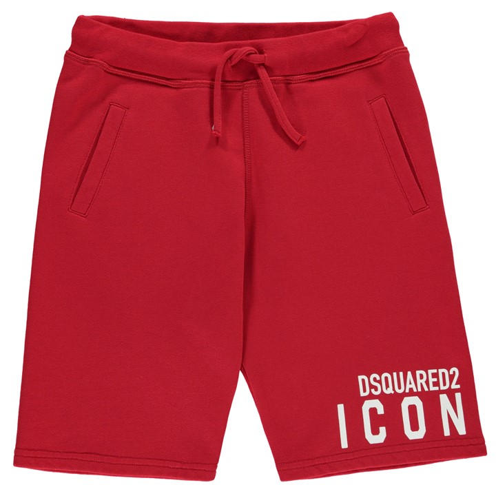 Dsquared2 Boys Red Icon Logo Shorts Size 7