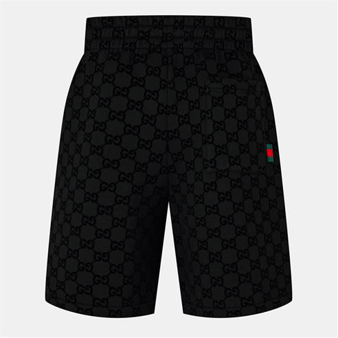 GUCCI - Men's Logo Cotton Printed Jersey Basketball Shorts
