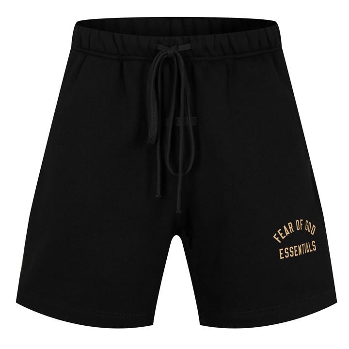 Fear Of God Essentials Men's Black Cotton Logo Shorts Extra Large