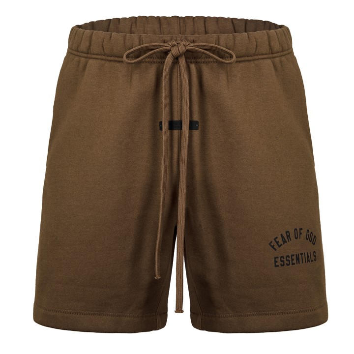 Fear Of God Essentials Men's Green Cotton Logo Shorts Extra Large