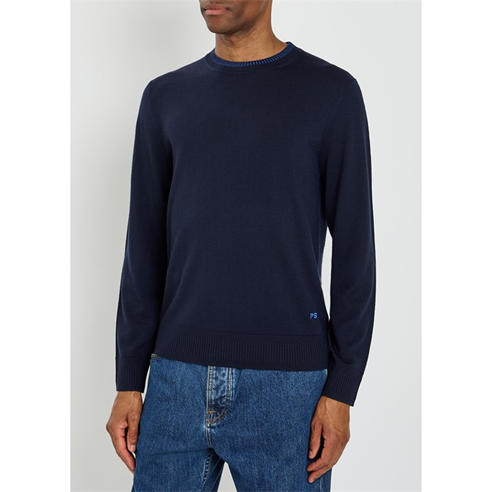 PS Paul Smith - Men's Merino Wool Striped Crew-Neck Jumper