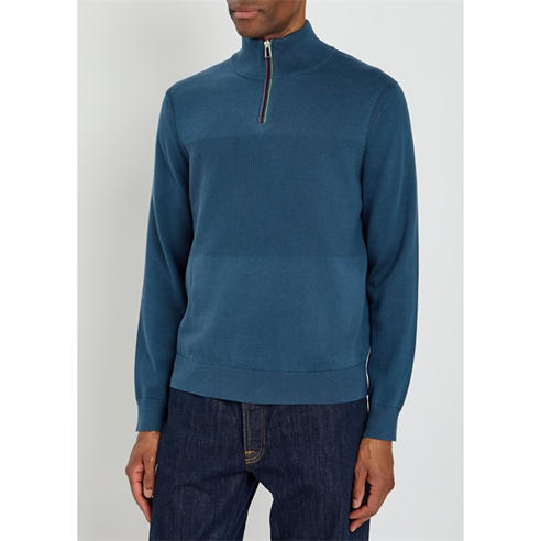 PS Paul Smith - Men's 1/4 Zip Cotton Knitted Top