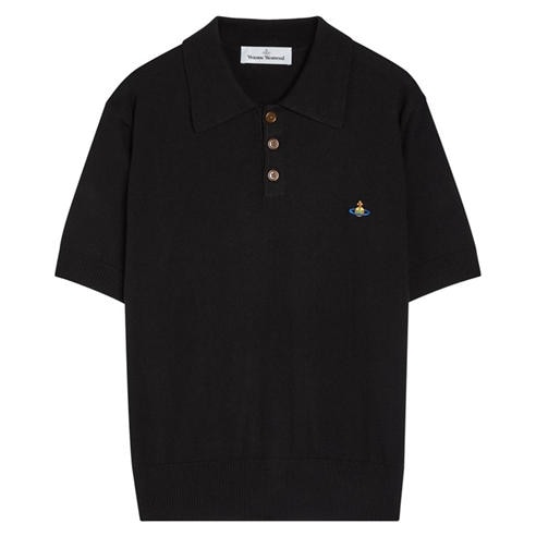 Vivienne Westwood - Men's Cotton Cashmere-Blend Knitted Short-Sleeve Polo