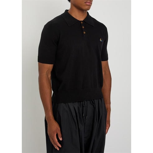 Vivienne Westwood - Men's Cotton Cashmere-Blend Knitted Short-Sleeve Polo