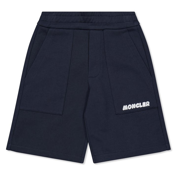 Moncler Boys Blue Logo Shorts Juniors