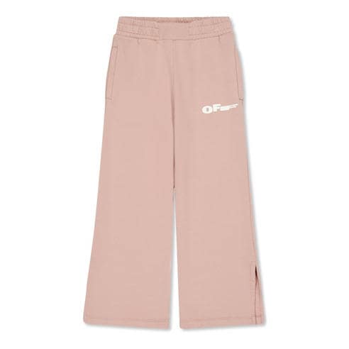 OFF WHITE - Kids' Wide Leg Open Hem Fleece Joggers