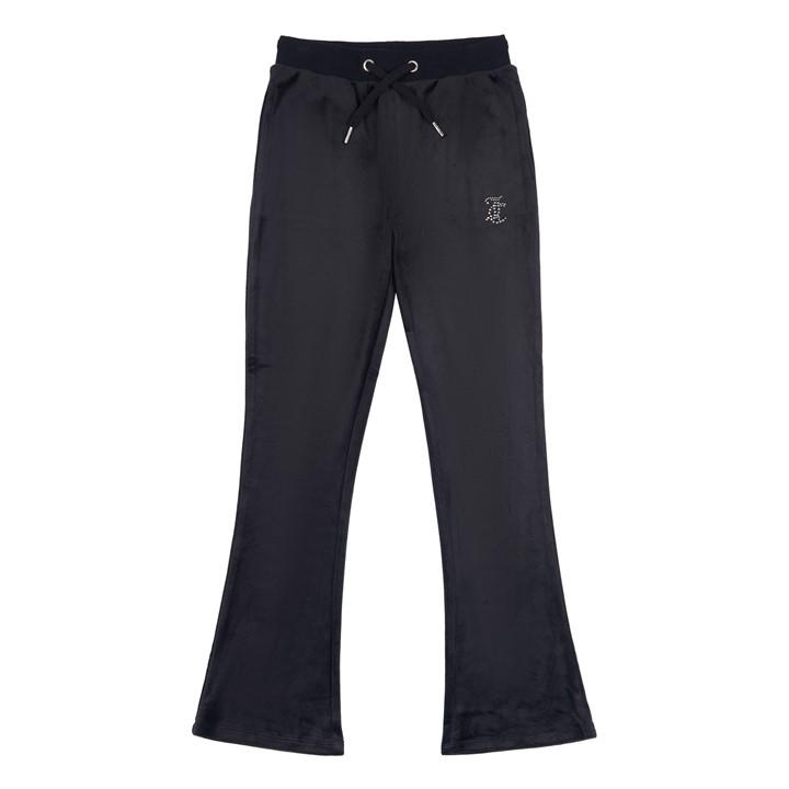 Juicy Couture Girls Black Stretch-Velour Jogging Bottoms
