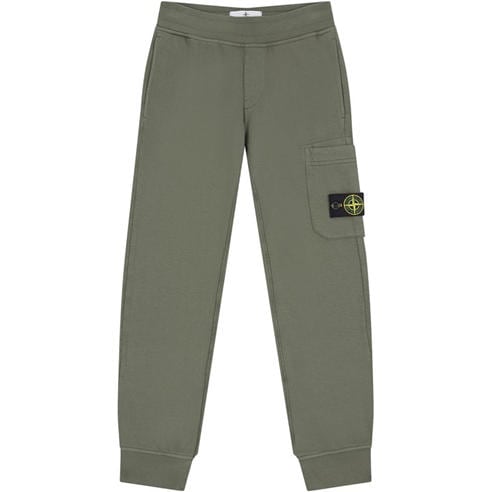 STONE ISLAND - Badge Fleece Jogging Bottoms Juniors