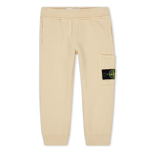 STONE ISLAND - Patch Cotton Jersey Jogging Bottoms Juniors