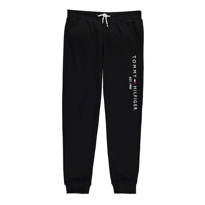 Tommy Hilfiger Unisex Kids Black Essential Joggers Size 7