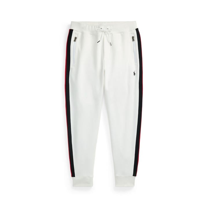 Polo Ralph Lauren Men's White Closed Cuff Fleece Tapered Joggers - XL