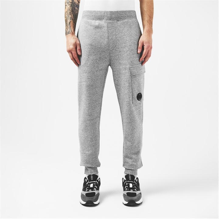 Cp Company Men's Grey Lens Jogging Bottoms Small