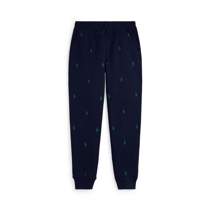 Polo Ralph Lauren Boys Blue Kids' Logo Closed Cuff Fleece Joggers