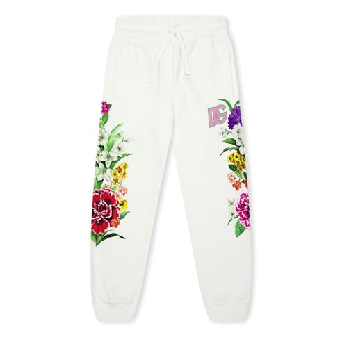 DOLCE AND GABBANA - Flower Fleece Jogging Bottoms Juniors