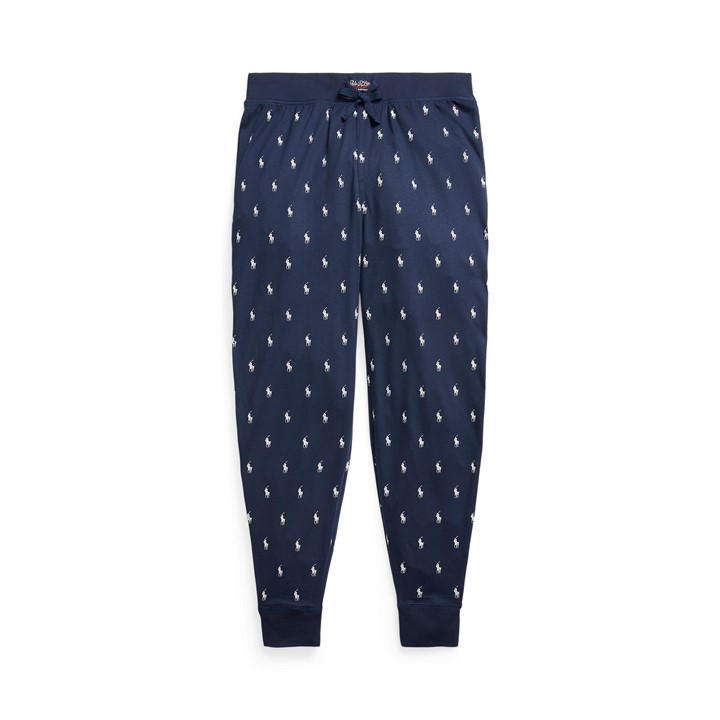Polo Ralph Lauren Men's Blue Logo Jogging Bottoms - L