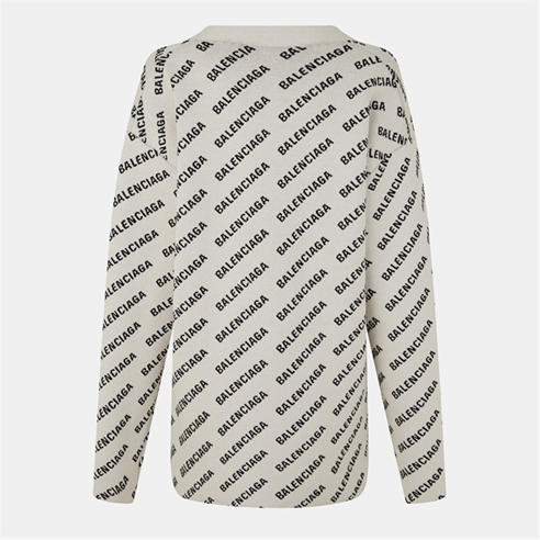 BALENCIAGA - Scrolling Logo Cardigan